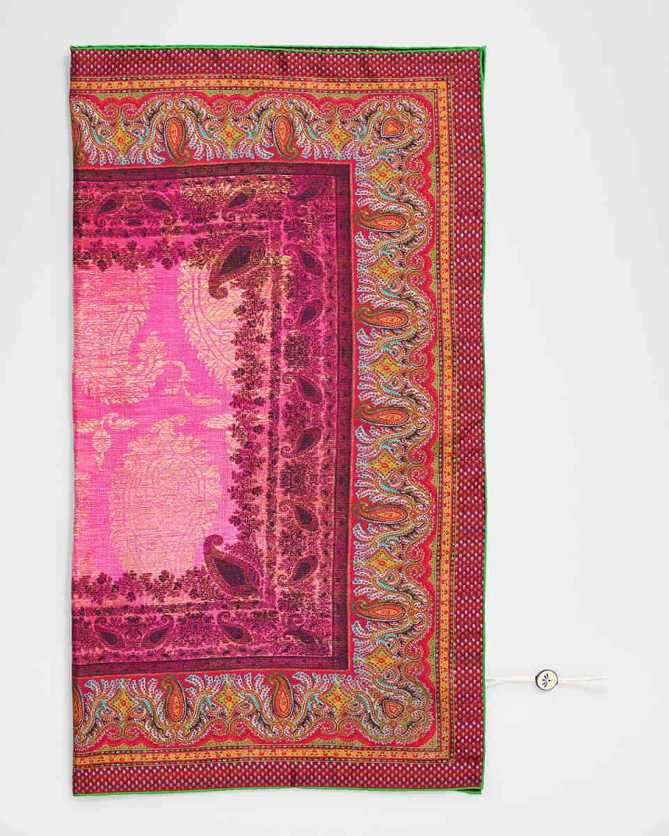 Paisley-Print Silk Scarf